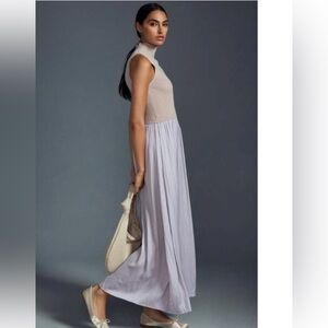 Anthropologie Thea Twofer Lavender Maxi Dress
